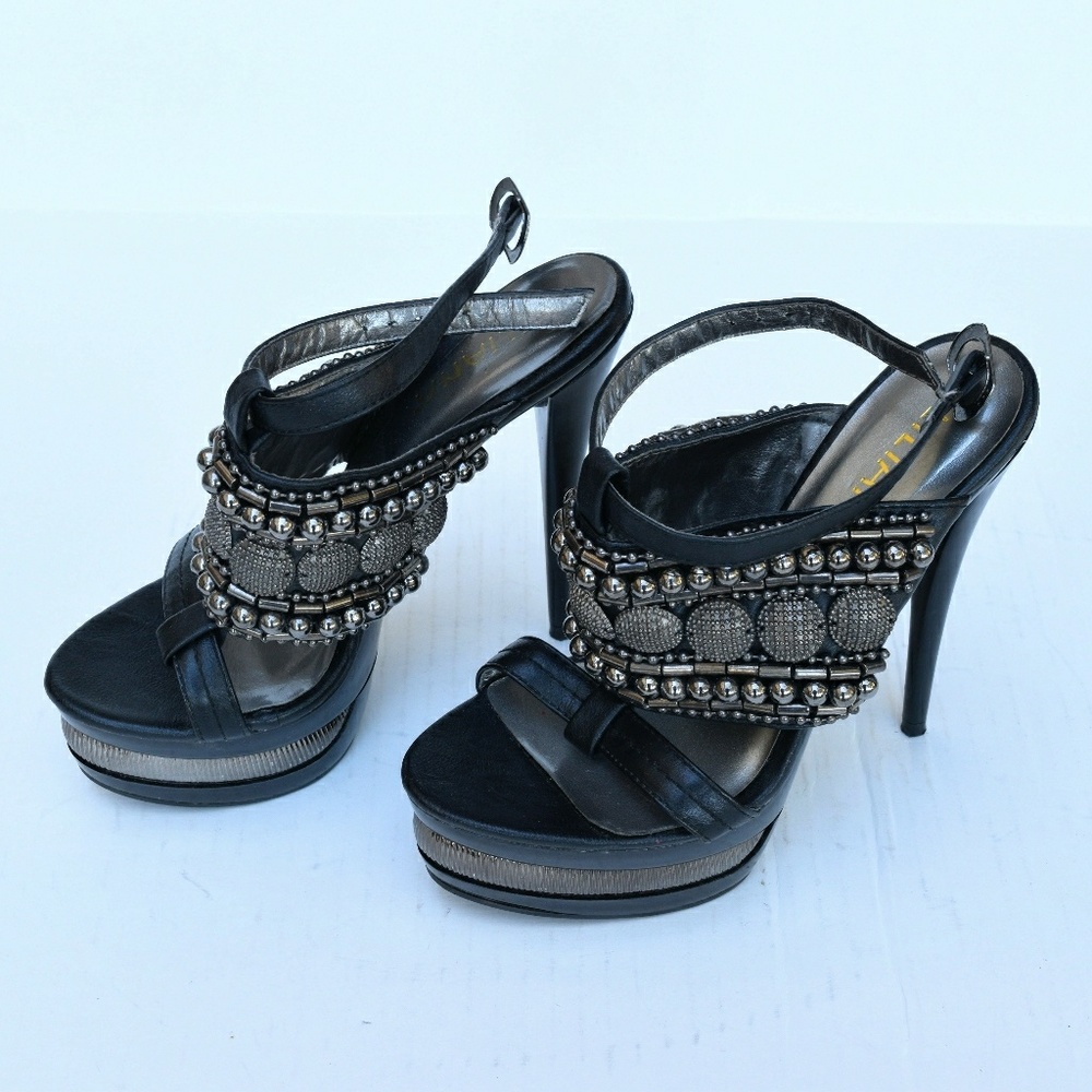 Bead-Studded Liliana Heels